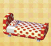 polka-dot bed