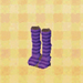 purple-stripe tights